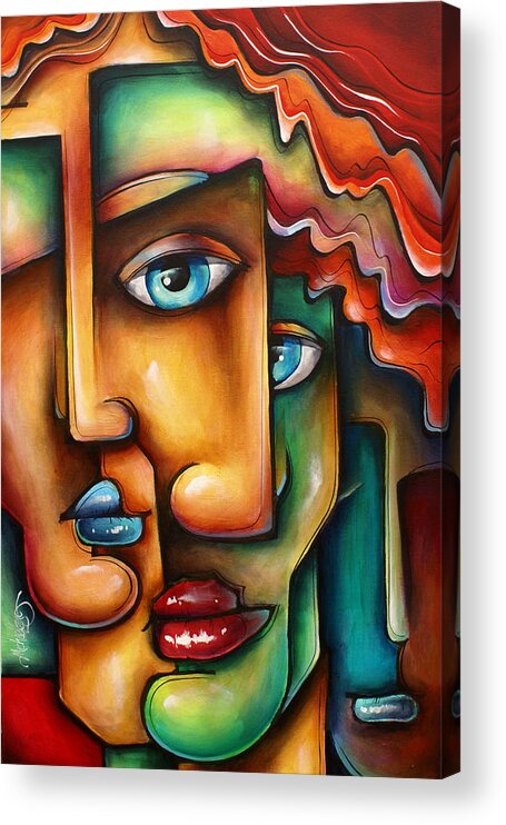 Urban Expressions Acrylic Print featuring the painting ' Mixed Emotions ' by Michael Lang