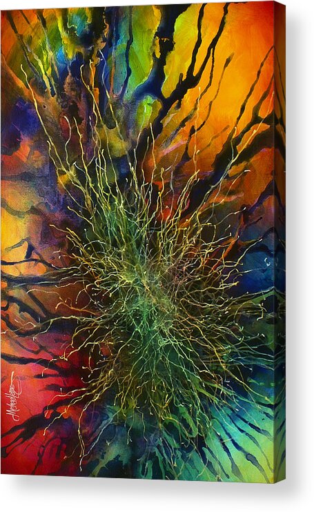 Abstract Acrylic Print featuring the painting ' Utopia' by Michael Lang