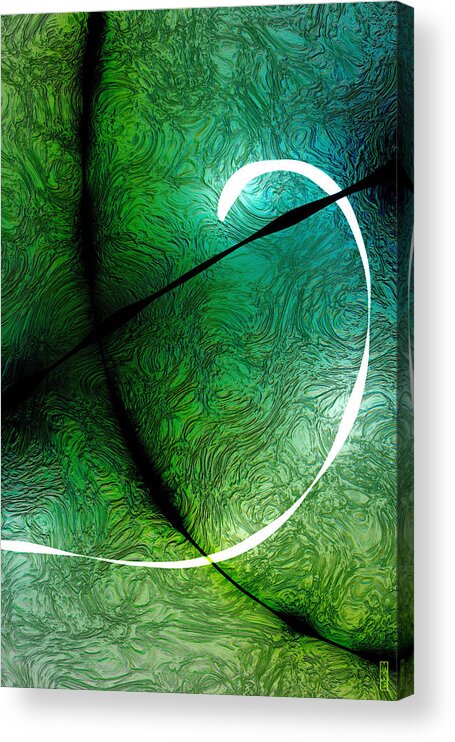 Abstract Acrylic Print featuring the digital art 021515 Positive Negative Light by Matthew Lindley