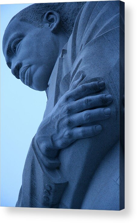 Martin Luther King Acrylic Print featuring the photograph A Blue Martin Luther King - 2 by Cora Wandel