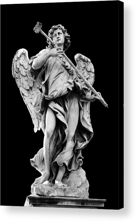 Black Background Acrylic Print featuring the photograph Angel with the Sponge #1 by Fabrizio Troiani