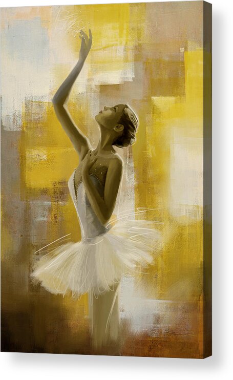 Ballerina Acrylic Print featuring the painting Ballerina #1 by Corporate Art Task Force