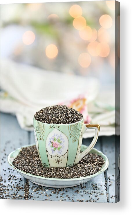 Chia Acrylic Print featuring the photograph Chia Seeds #1 by Stephanie Frey