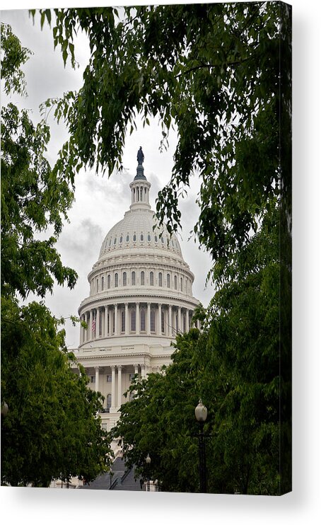 Lawrence Acrylic Print featuring the photograph Clouds Over The Capitol by Lawrence Boothby