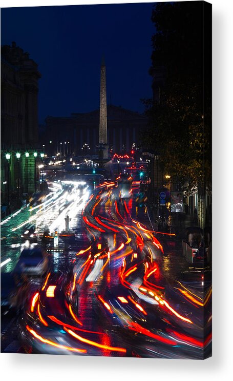 Photography Acrylic Print featuring the photograph Elevated View Of Traffic On The Road #1 by Panoramic Images