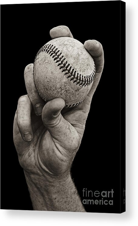 Baseball Acrylic Print featuring the photograph Fastball by Diane Diederich