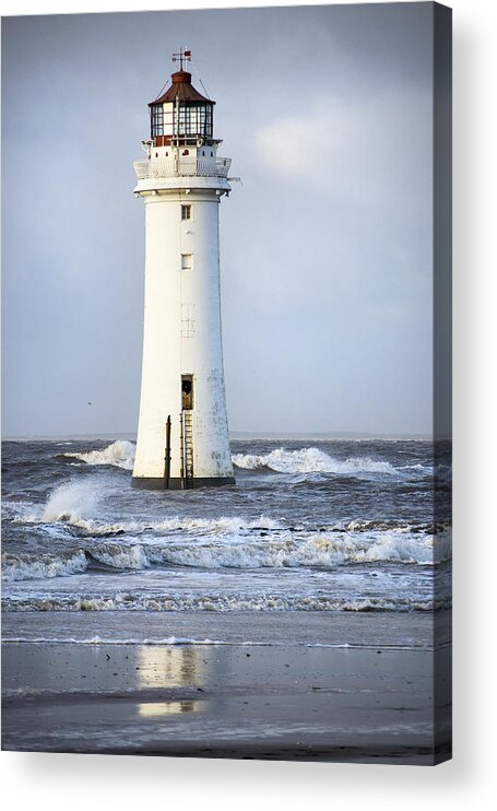 Storm Acrylic Print featuring the photograph Fort Perch Lighthouse by Spikey Mouse Photography