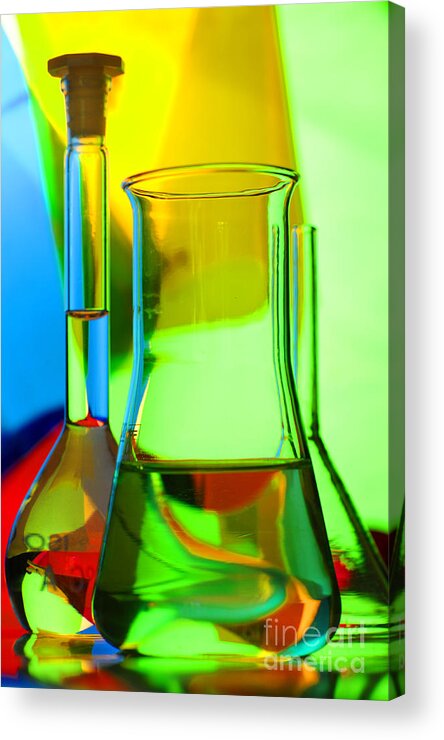 Apparatus Acrylic Print featuring the photograph Glassware #1 by Sigrid Gombert