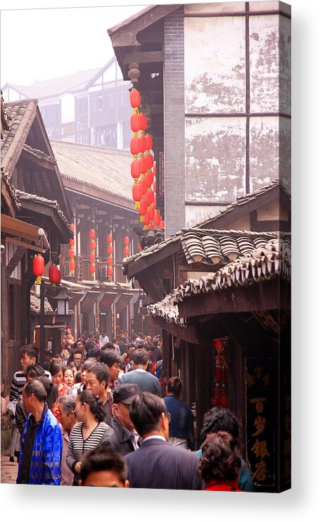 Old Acrylic Print featuring the photograph Old Town Chongqing #1 by Valentino Visentini