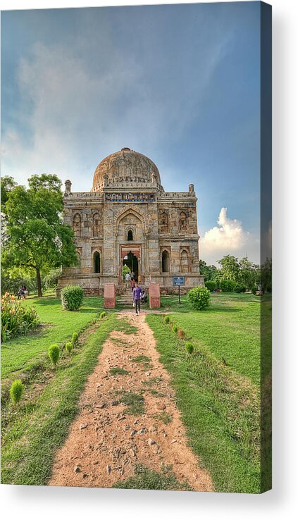 Arch Acrylic Print featuring the photograph Sheesh Gumbad, Lodi Gardens, New Delhi #1 by Mukul Banerjee Photography