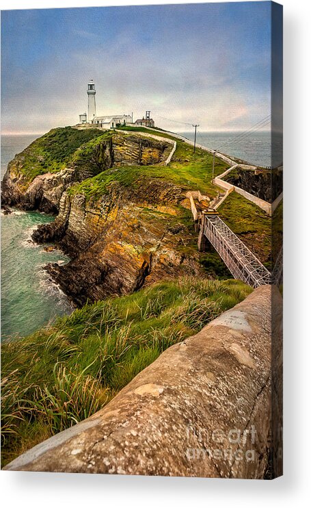 Lighthouse Acrylic Print featuring the photograph South Stack Lighthouse #1 by Adrian Evans