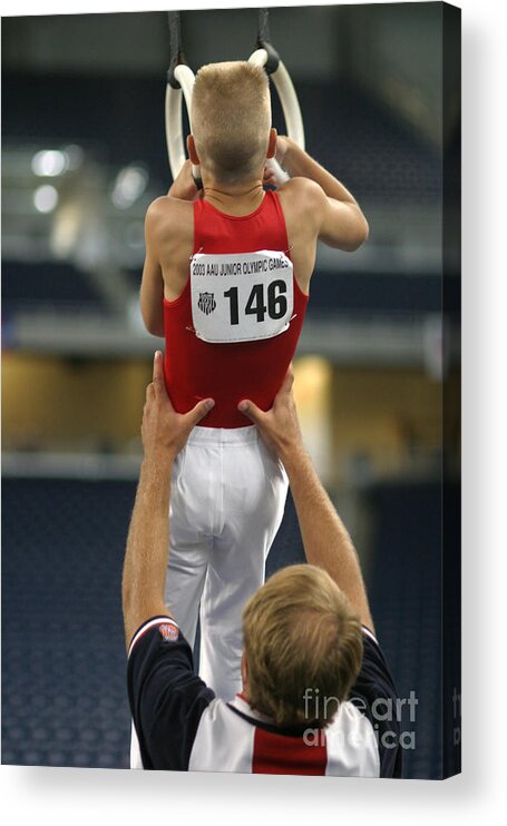 Sports Acrylic Print featuring the photograph Student and Coach #1 by Jim West