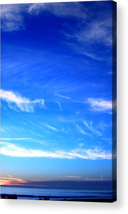 Abstract Acrylic Print featuring the photograph Sunset Ocean Blue #2 by Henrik Lehnerer