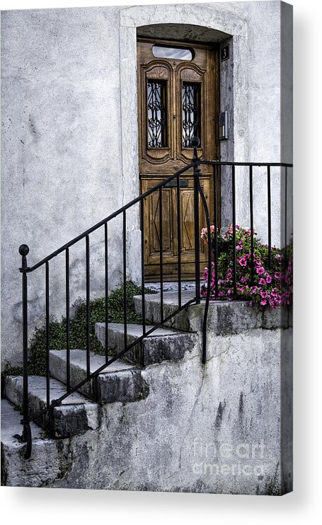 Leysin Acrylic Print featuring the photograph Swiss Front Porch #2 by Timothy Hacker