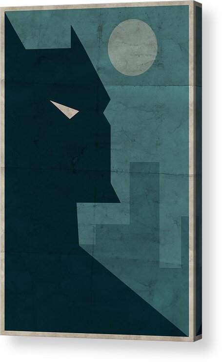 Bat Acrylic Print featuring the digital art The Dark Knight by Michael Myers