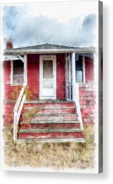 Cottage Acrylic Print featuring the photograph The Old Beach Cottage #2 by Edward Fielding