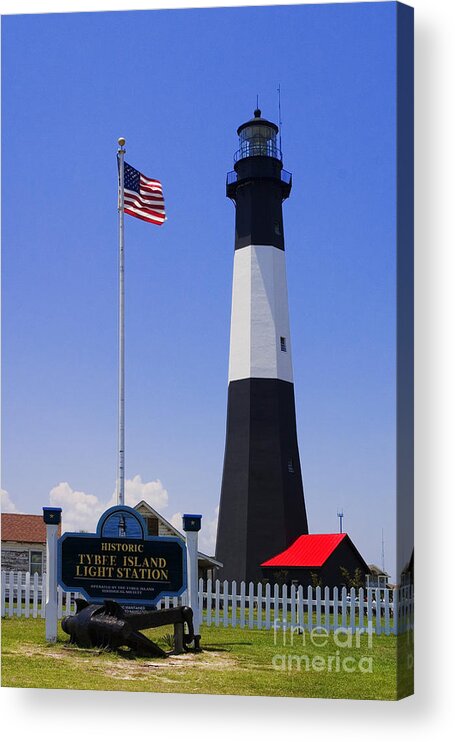 Lighthouse Acrylic Print featuring the photograph Tybee Island Light #1 by David Davis