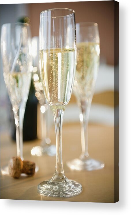 Celebration Acrylic Print featuring the photograph Usa, New Jersey, Jersey City, Champagne #1 by Jamie Grill