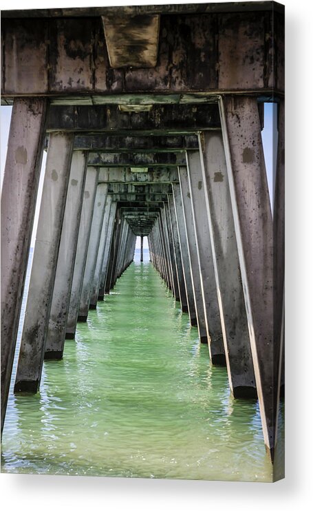 Underneath Acrylic Print featuring the photograph Venice Pier #1 by Chris Smith