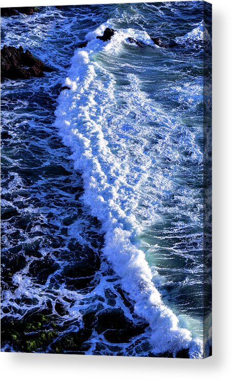 Water's Edge Acrylic Print featuring the photograph Waves, Pacific Ocean #1 by Garry Gay