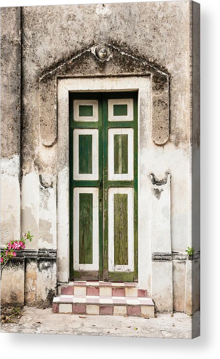 Steps Acrylic Print featuring the photograph Xxxl Old Weathered Door On Deterioting #1 by Ogphoto