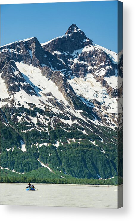 Glacier Bay National Park Acrylic Print featuring the photograph Rafters On The Alsek River #12 by Josh Miller Photography