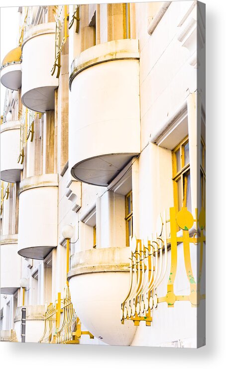 Apartments Acrylic Print featuring the photograph Balconies #14 by Tom Gowanlock