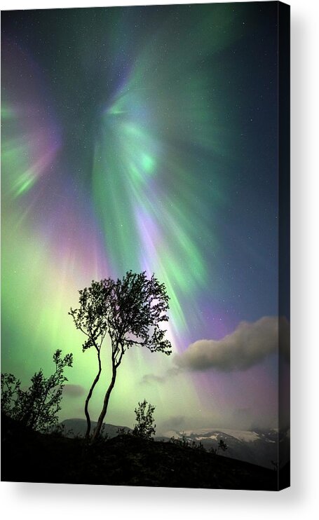 Nobody Acrylic Print featuring the photograph Aurora Borealis #15 by Tommy Eliassen