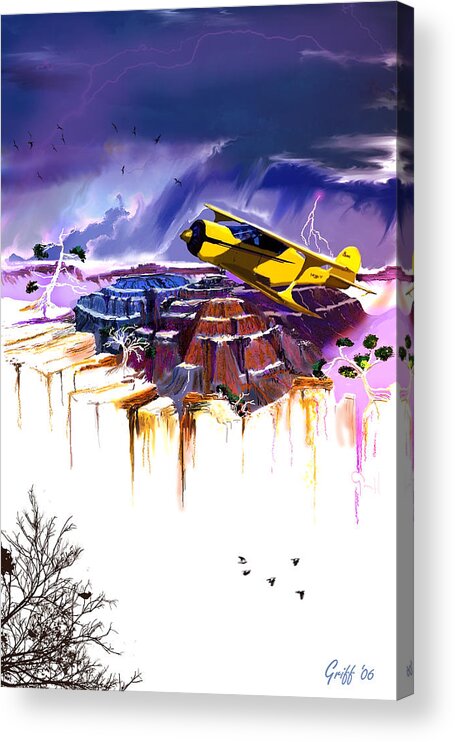 Aircraft Acrylic Print featuring the digital art 180 by J Griff Griffin