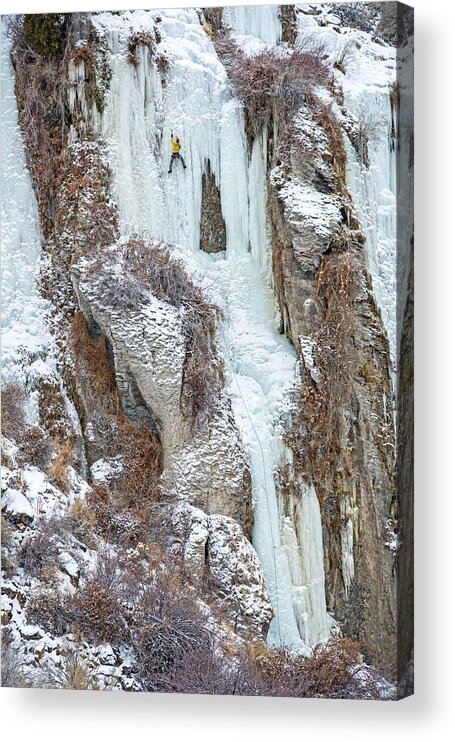 Mark Weber Acrylic Print featuring the photograph Ice Climb #194 by Elijah Weber