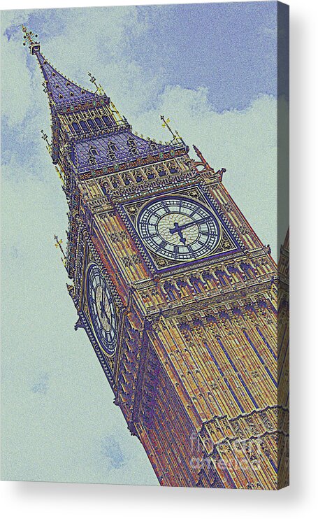 Britain Acrylic Print featuring the mixed media Big Ben in London #2 by Celestial Images