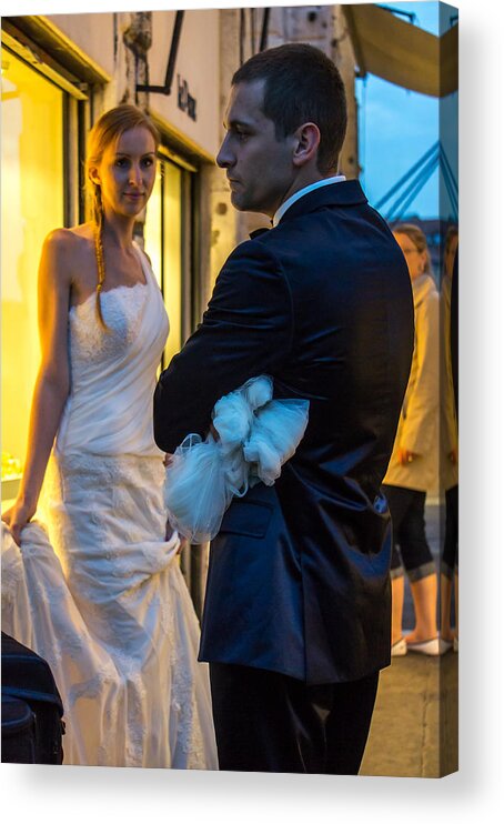 Venice Acrylic Print featuring the photograph Bride and Groom by Weir Here And There