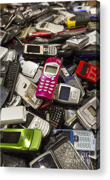Recycle Acrylic Print featuring the photograph Cell Phone Recycling #2 by Jim West