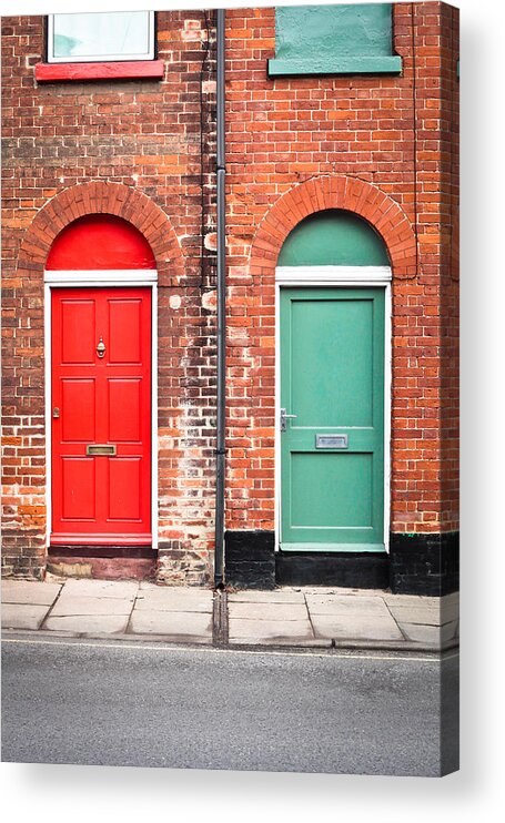 Address Acrylic Print featuring the photograph Front doors #2 by Tom Gowanlock