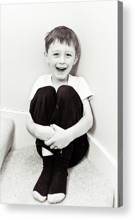 Adorable Acrylic Print featuring the photograph Happy Child #2 by Tom Gowanlock