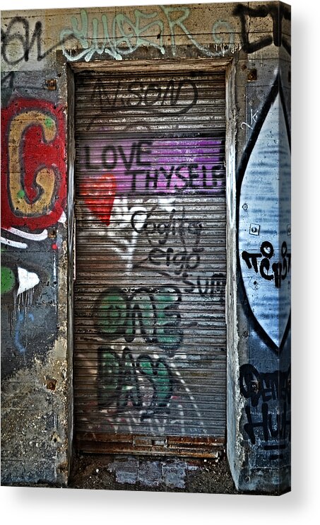 Paint Acrylic Print featuring the photograph Love Thyself #1 by Steven Michael