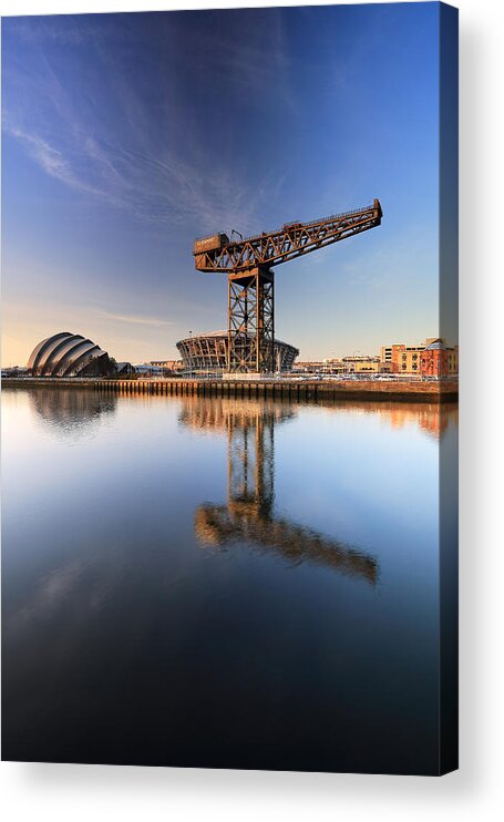 Glasgow Acrylic Print featuring the photograph River Clyde Reflections #2 by Grant Glendinning