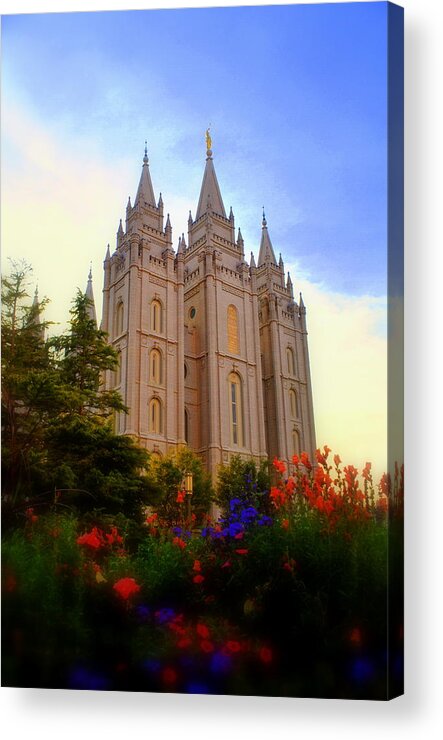 Salt Lake City Acrylic Print featuring the photograph Salt Lake City LDS Temple #2 by Nathan Abbott