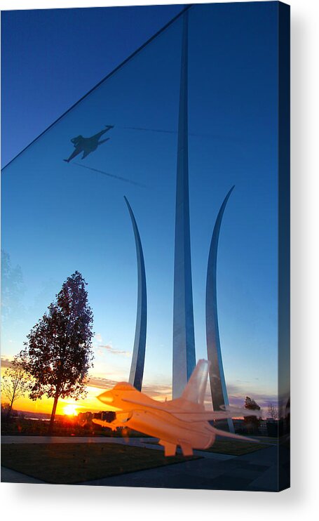 United States Air Force Memorial Acrylic Print featuring the photograph United States Air Force Memorial #2 by Mitch Cat