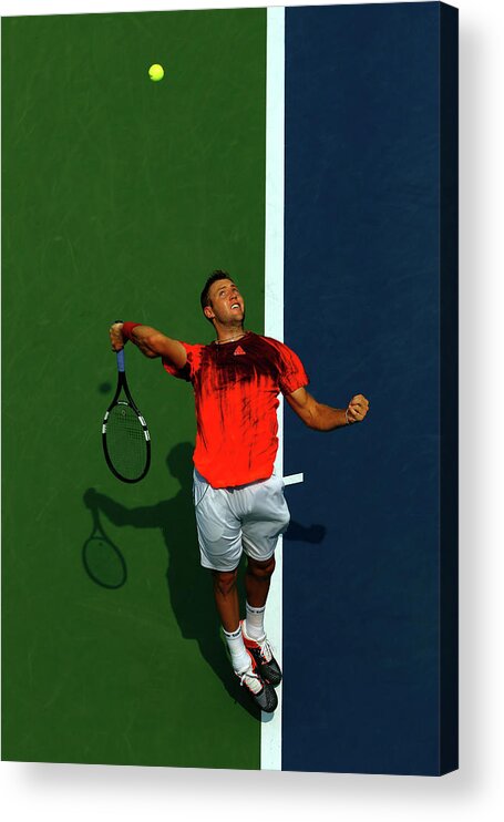 Tennis Acrylic Print featuring the photograph 2015 U.s. Open - Day 4 by Al Bello