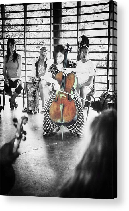 Cello Acrylic Print featuring the photograph Classical Jam #2 by Natasha Marco