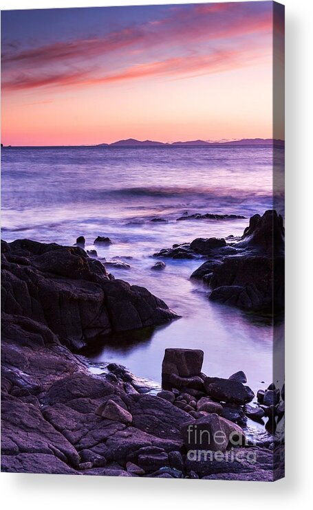 Coast Acrylic Print featuring the photograph Duntulm Bay Twilight #3 by Maciej Markiewicz