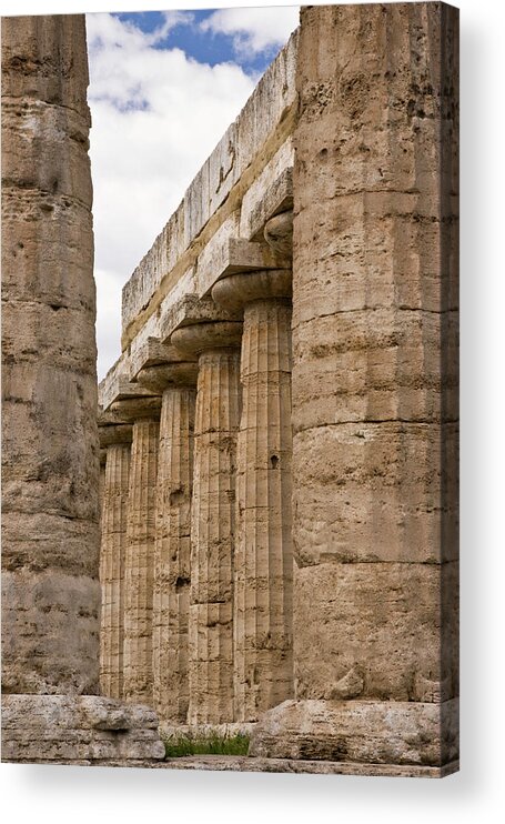 Ancient Acrylic Print featuring the photograph Italy, Campania, Paestum #3 by Jaynes Gallery
