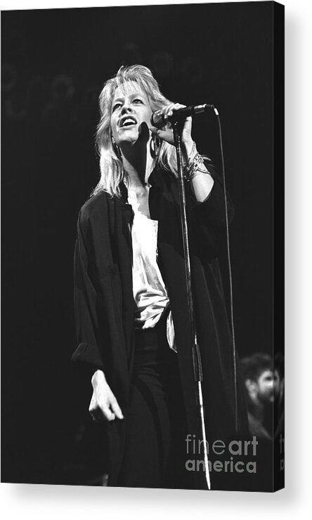Singer Dale Krantz Acrylic Print featuring the photograph Lynyrd Skynyd - Dale Krantz Rossington by Concert Photos