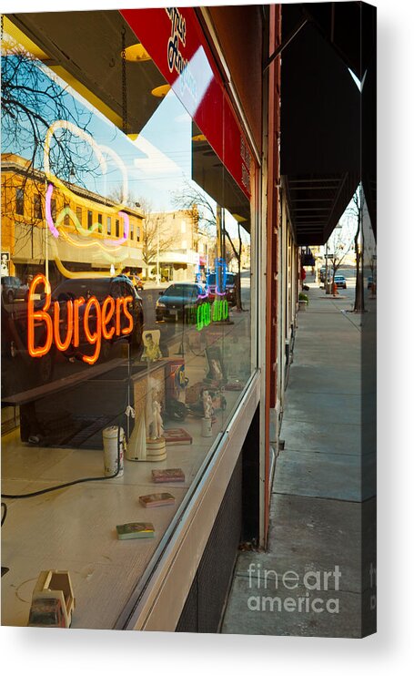 Burgers Acrylic Print featuring the photograph Small Town Life #3 by Lawrence Burry
