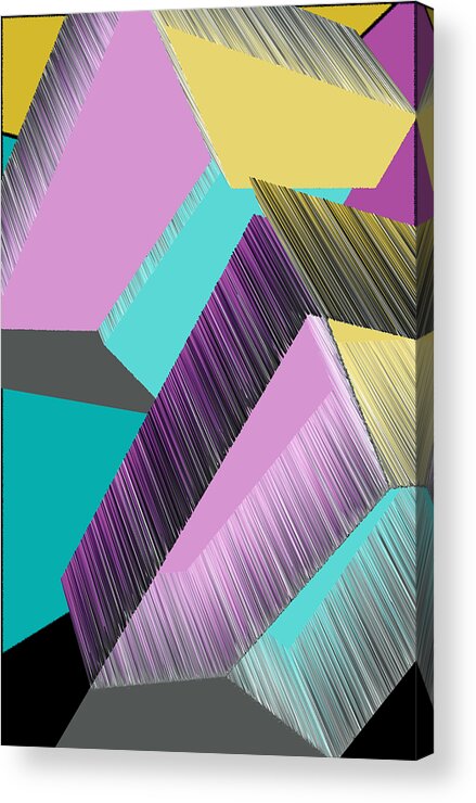 3d Acrylic Print featuring the digital art 3D Abstract 8 by Angelina Tamez