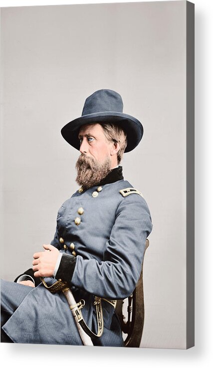 Vertical Acrylic Print featuring the photograph Major General Jefferson C. Davis #4 by Stocktrek Images