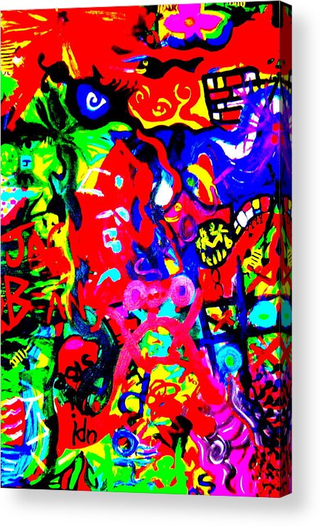 Art Acrylic Print featuring the painting Modern Abstract Painting Original Canvas Art Young Life by Zee Clark #6 by Zee Clark