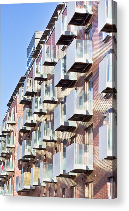 Apartments Acrylic Print featuring the photograph Modern apartments #6 by Tom Gowanlock