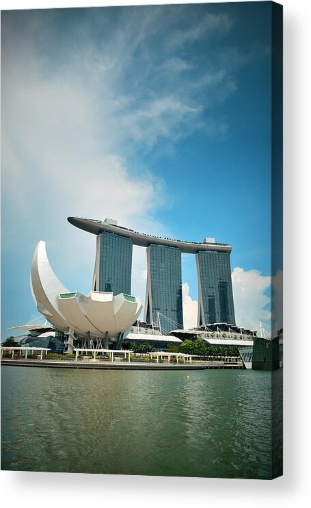 Singapore Acrylic Print featuring the photograph Marina Bay Sands #7 by Songquan Deng